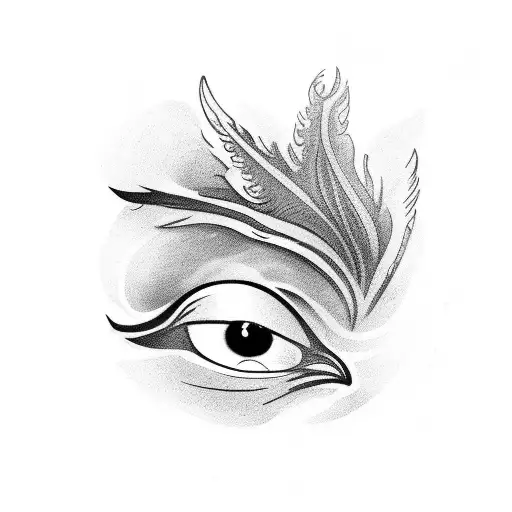 A Crow That Has A Tear Falling From One Eye