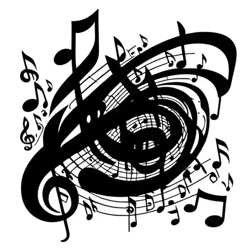 Music Notes Floating In The Air