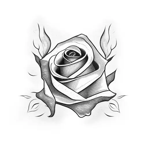 Skeleton Hand Holding Flaming Black Rose