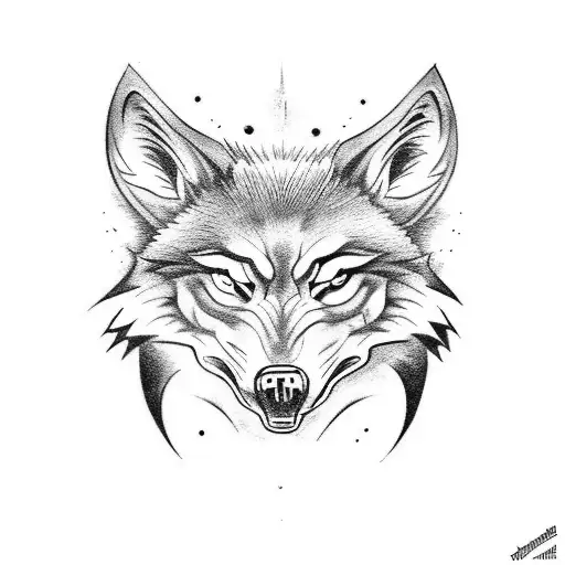 A Fierce Wolf Riding A Motorcycle Through A Dark Forest