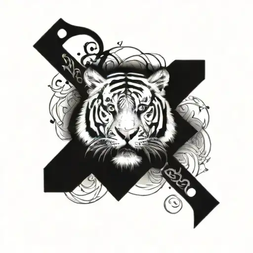 Tiger And Cross