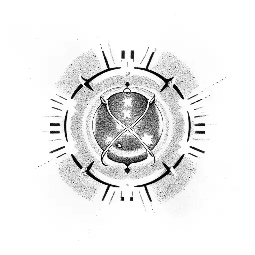 Exit Sign Over Door With Galaxy Inside