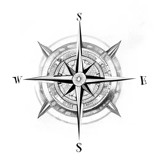 A Compass Intertwined With A Map Of The Dominican Republic