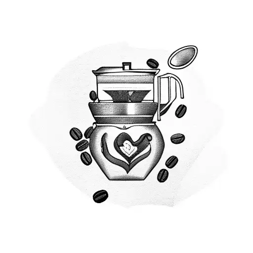 Coffee Pot With Brain And Heart