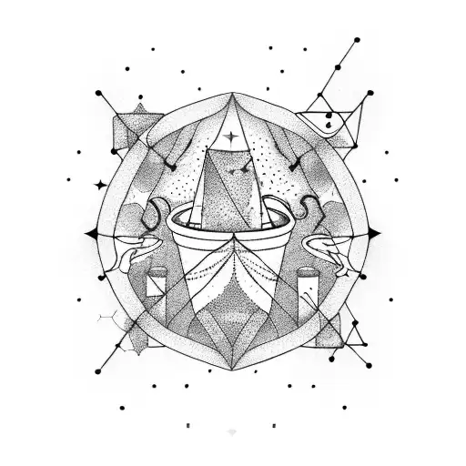 A Constellation Of Stars Forming A Coffee Mug