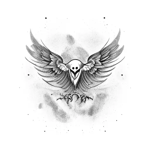 Tirbal Crow With Wings Open