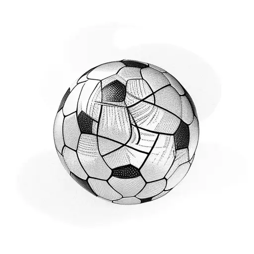 A Soccer Ball Morphing Into A Peacock Feather