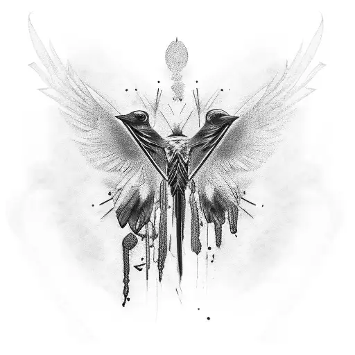 Raven With Undertone Of Metal Illness