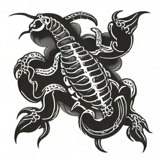 Scorpion With C Shaped Tail