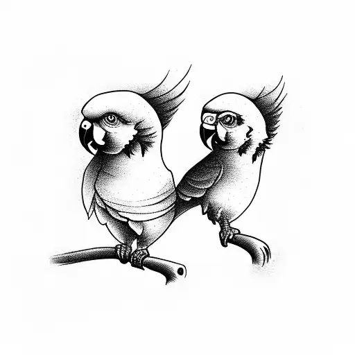 Two Little Parrot In The Lost Woods