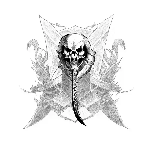 Dark Snake Skull Sword