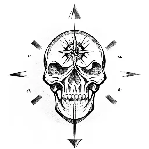 Skull And A Compass