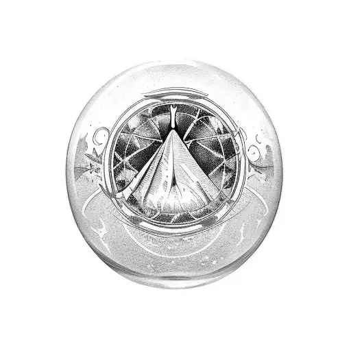 Wizard Hold Glass Globe With An Feriy Inside