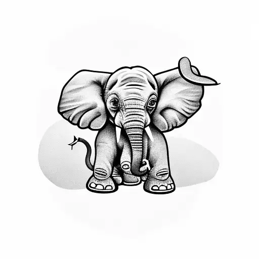 An Baby Elephant Playing