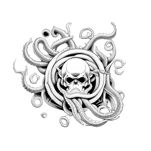 Navio Em Tempestade Com Kraken