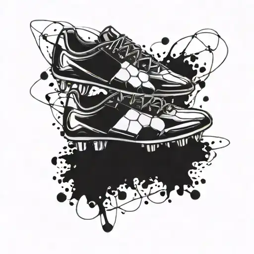 A Soccer Ball Morphing Into A Pair Of Soccer Cleats