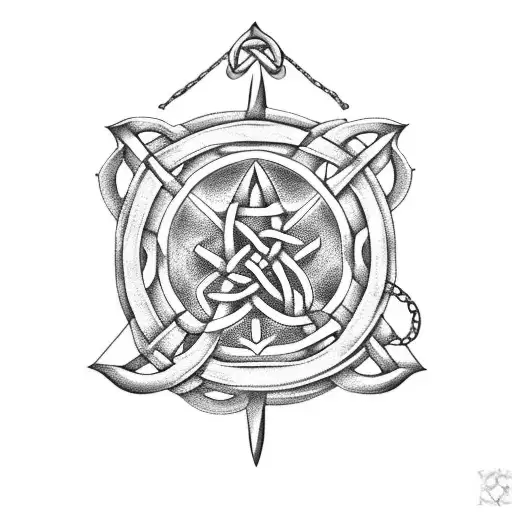 Celtic Trinity Knot With Ship Anchor