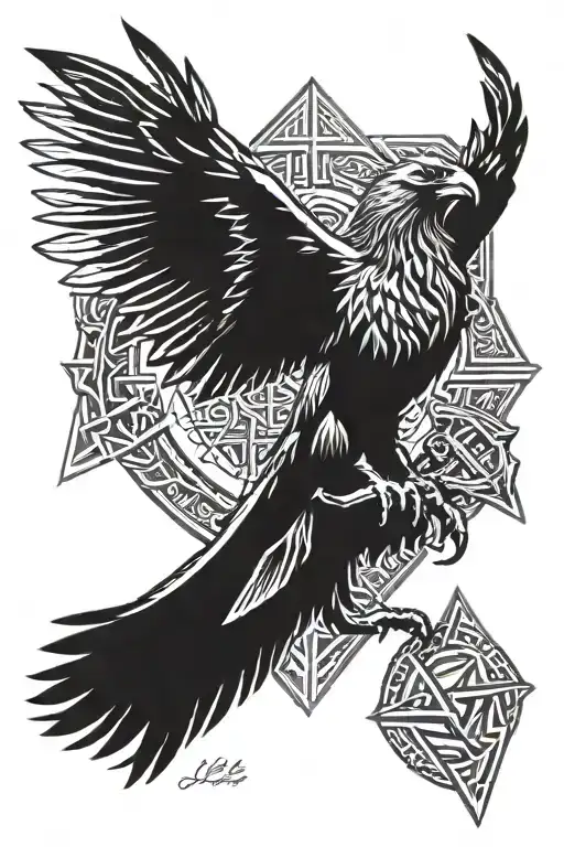 Odin With Ravens And Valknut Sleeve