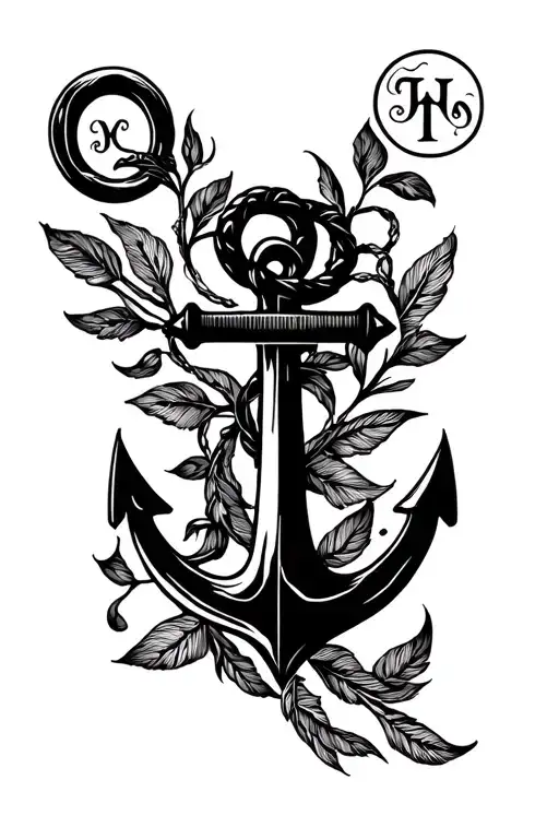 Anchor With Hidden Initials