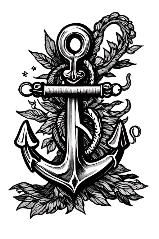 Anchor With Hidden Initials J L