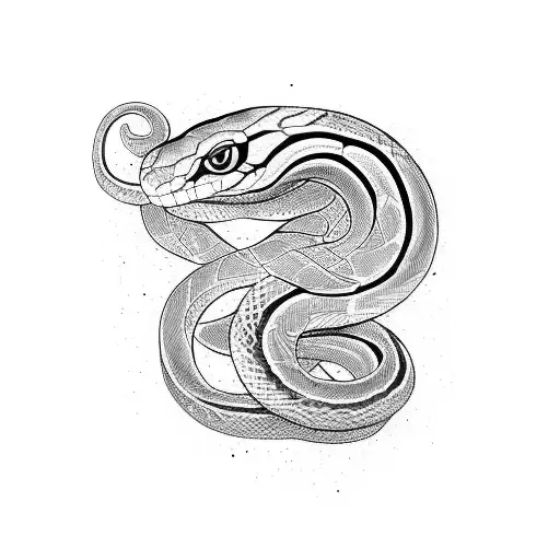 A Snake With Hypnotic Patterns On Its Skin