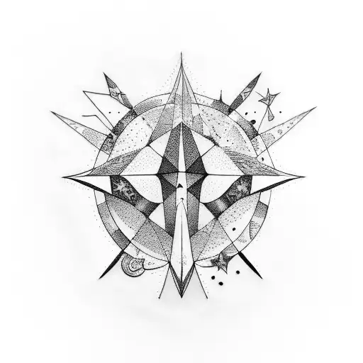 Stars In The Night Sky Forming The Shape Of A Bird