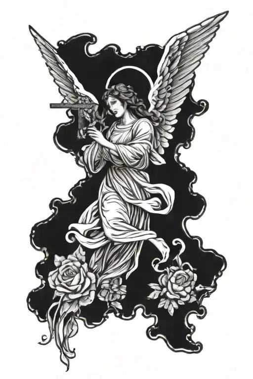 Angel Holding Cross
