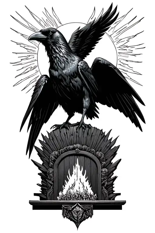 Crow At The Top Of Rey's Throne