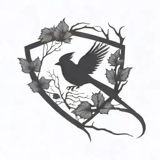 Cardinal Flying Silhouette