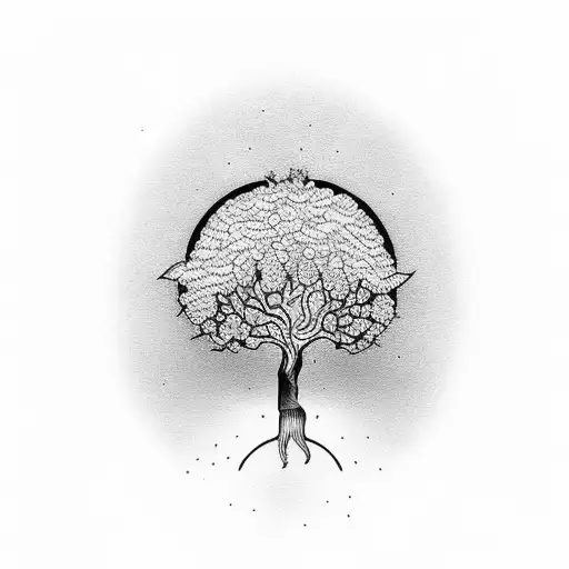 Orange Tree Within Lightbulb