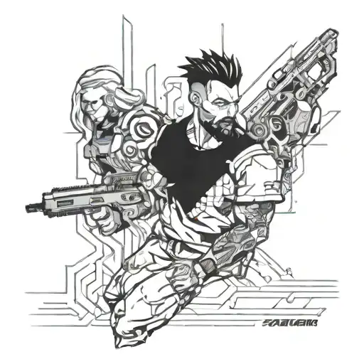 Cyberpunk 2077 Sleeve Linework