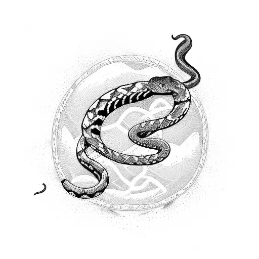 A Snake Slithering Through A Volleyball Net
