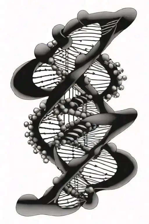 Dna Helix Connecting Atoms