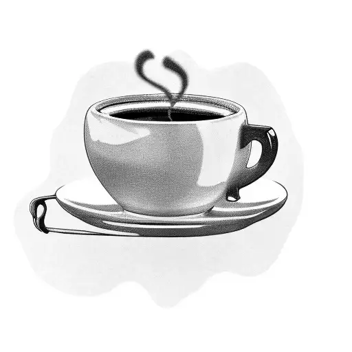 A Vintage Car With A Coffee Cup As The Driver