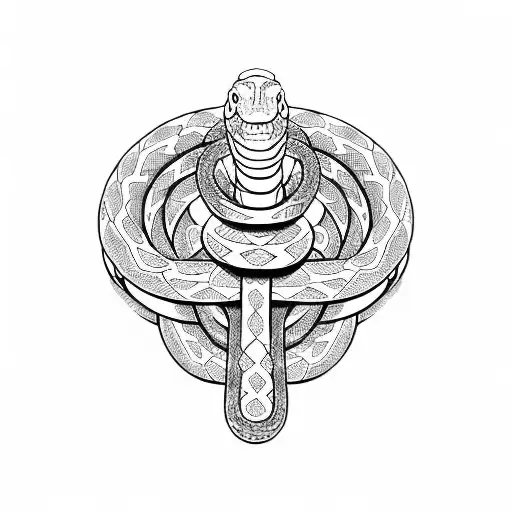 Snake Around Dollar Bills Barbered Wire