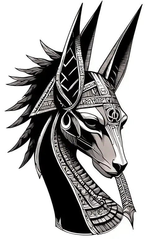 A Fusion Of Egyptian And Viking Symbolism Nad Anubis Stay
