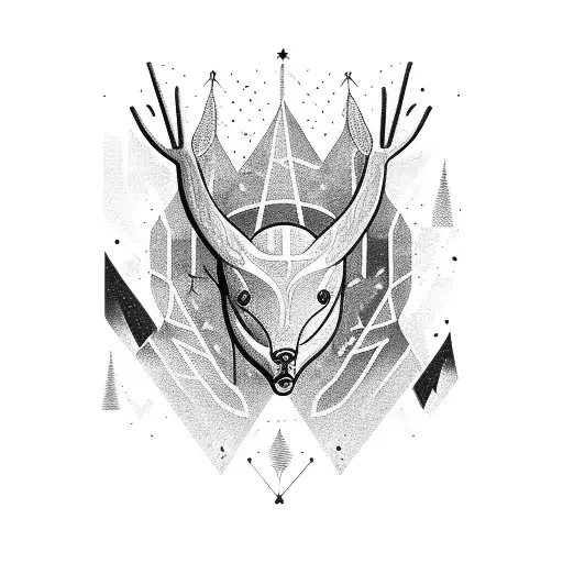 Comet Passing Through A Forest