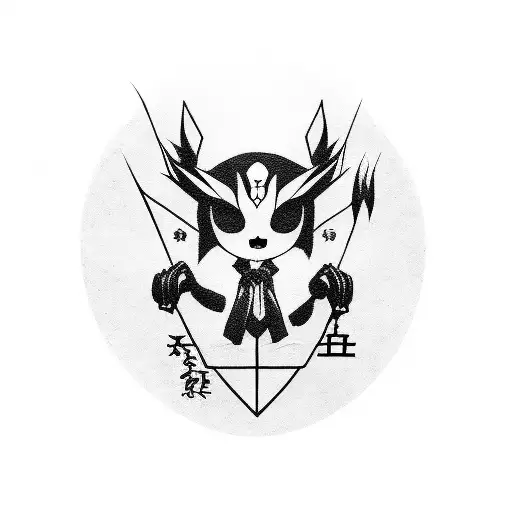 Anime Character Driving A Vintage Car