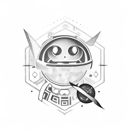 A Mysterious Phrase Written In A Coded Language With Space Elements