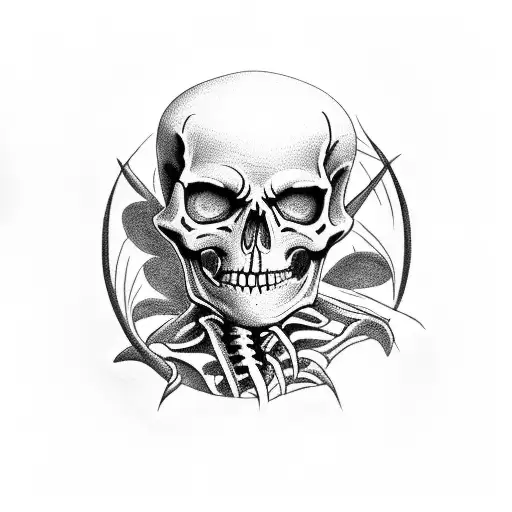 Skeleton Spine On Back