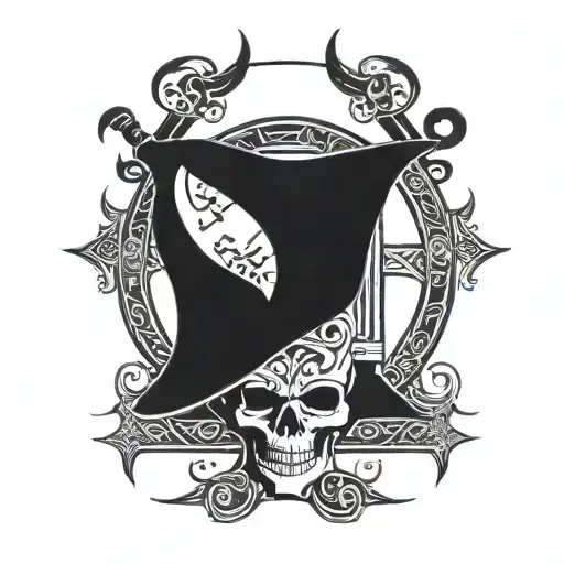 Tattoo For The Dead Brother With Viking Symbols And Writings