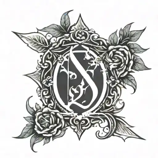 Tattoo For The Dead Brother With Germanic S H Calligraphy