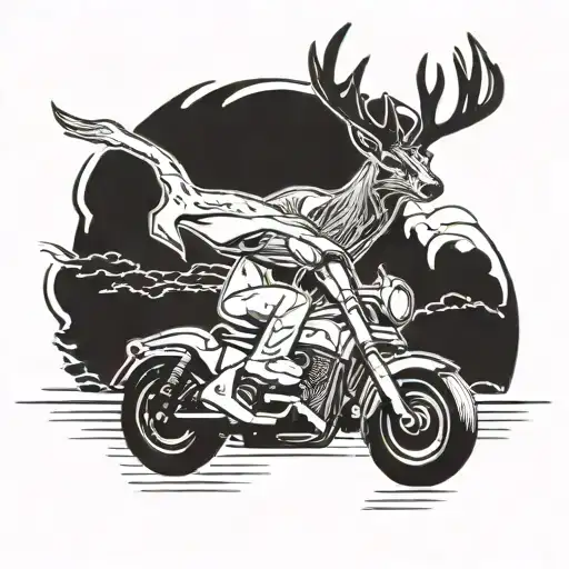 Deer Hitting A Harley Davidson