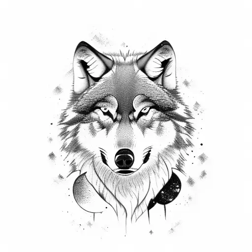 A Majestic Wolf Leading Its Pack Through A Dense Forest