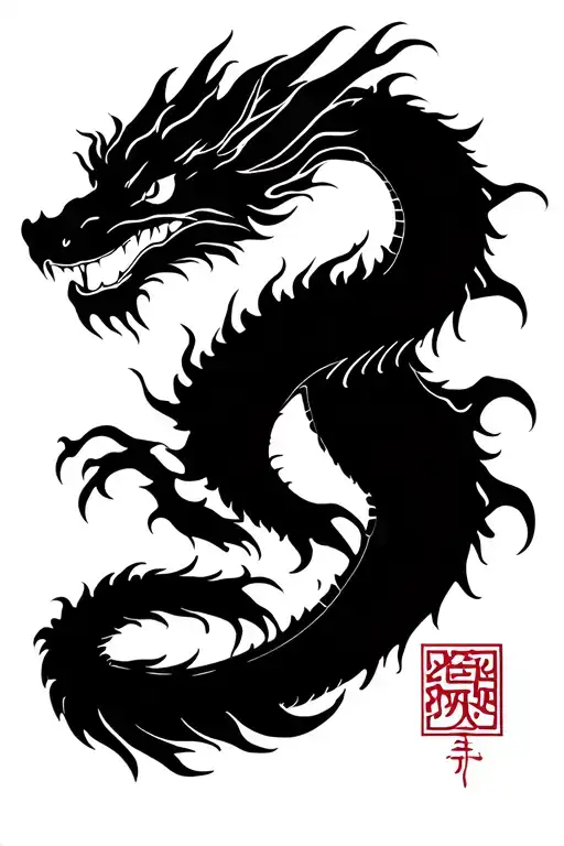 Japanise Dragon On Shoulder