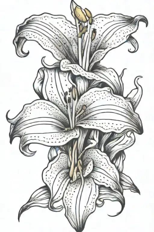 Stargazer Lily With A Blue Topaz Gem Inside