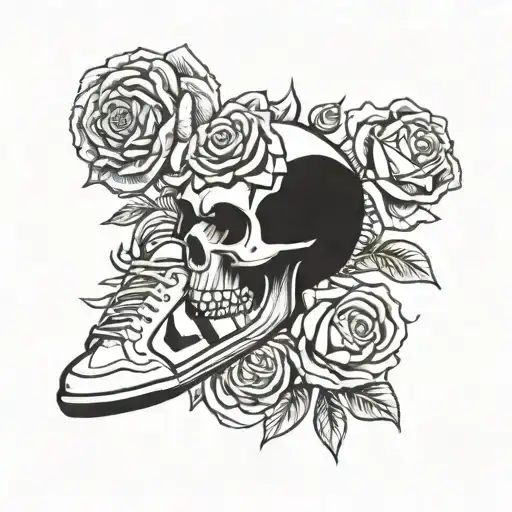 Skull Roses Background Sea Soccer Soccershoes Lions Little Lions Number 4 Netherlands 0478