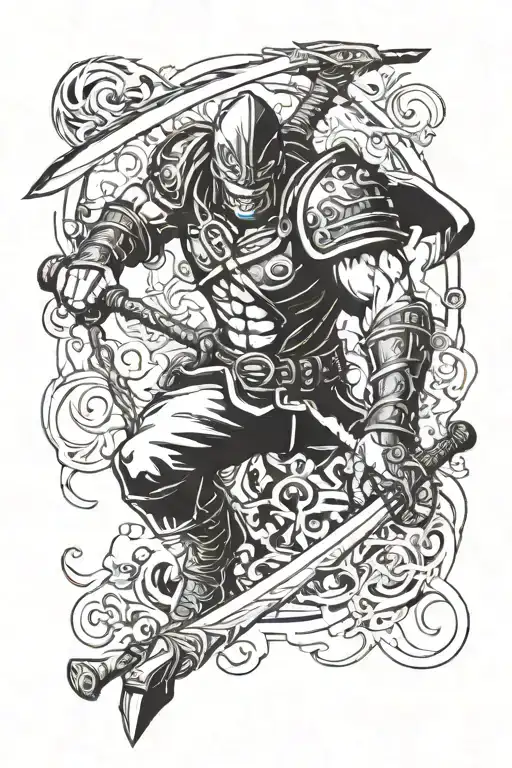 Berserk And One Piece Tatoo Design