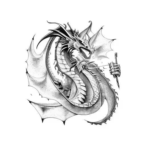 A Futuristic Dragon Dj Mixing Music At A Music Festival