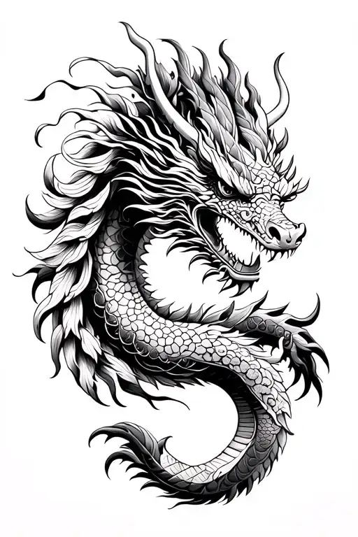 Half Sleeve Thai Dragon